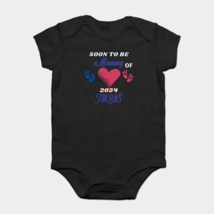 Soon To Be Mommy of Twins 2024 Mom of 2! Baby Bodysuit